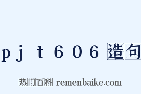 pjt606造句是什么意思的图片